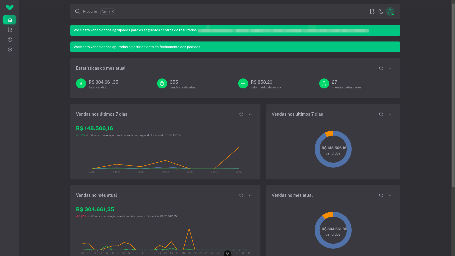 Uma página Início genérica